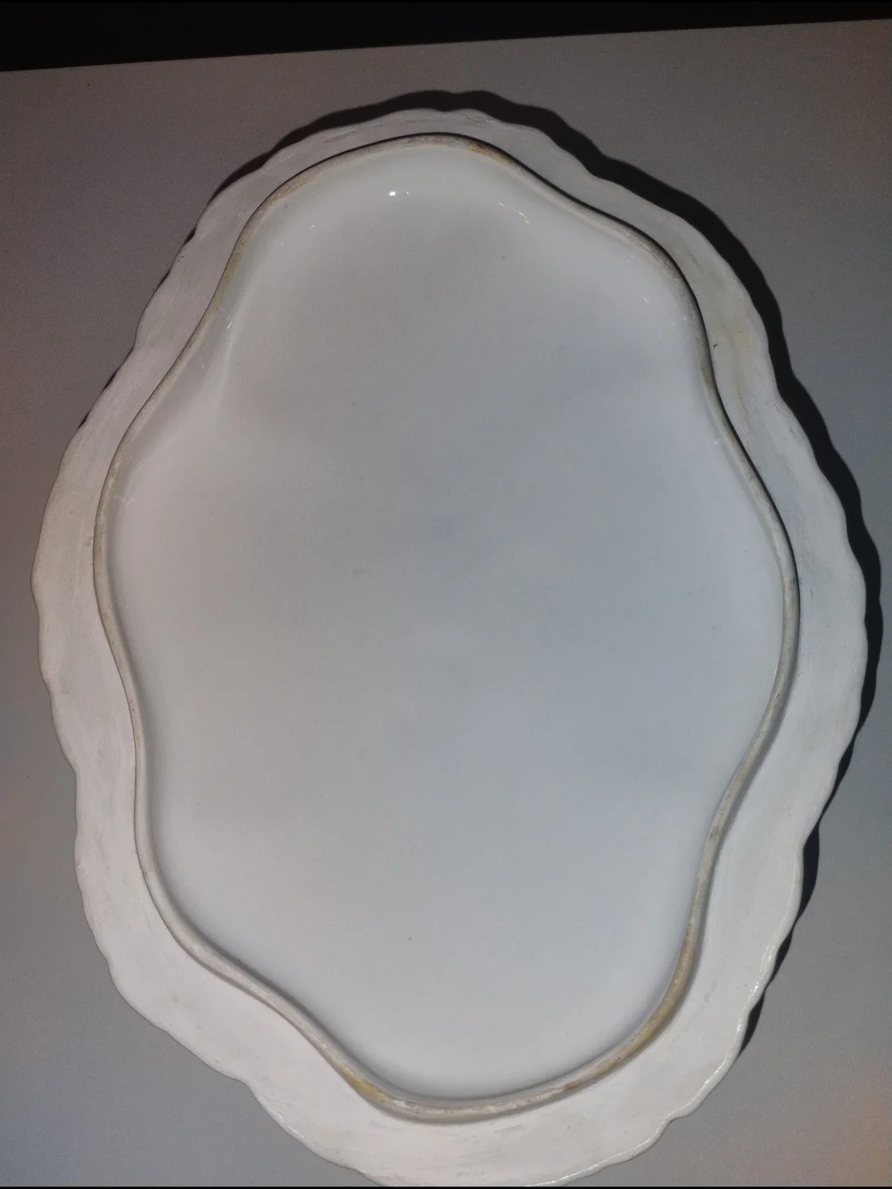 Limoges Classic White Decorative Bowl with Gold Accent Handles